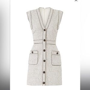 Veronica Beard Black and White Striped Mini Dress